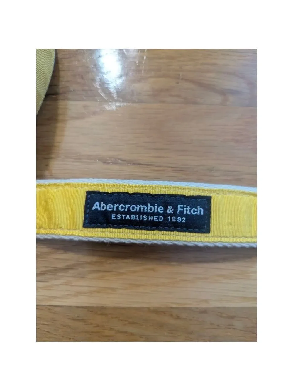 Abercrombie Fitch Belt Yellow White Medium Large
